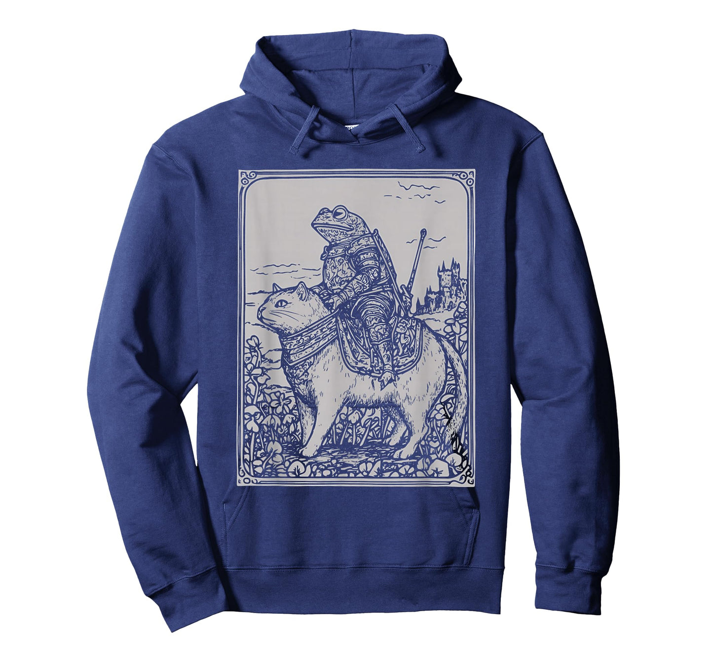 Funny Medieval Frog On Cat Weird Stuff Unhinged Cat Memes T-Shirt