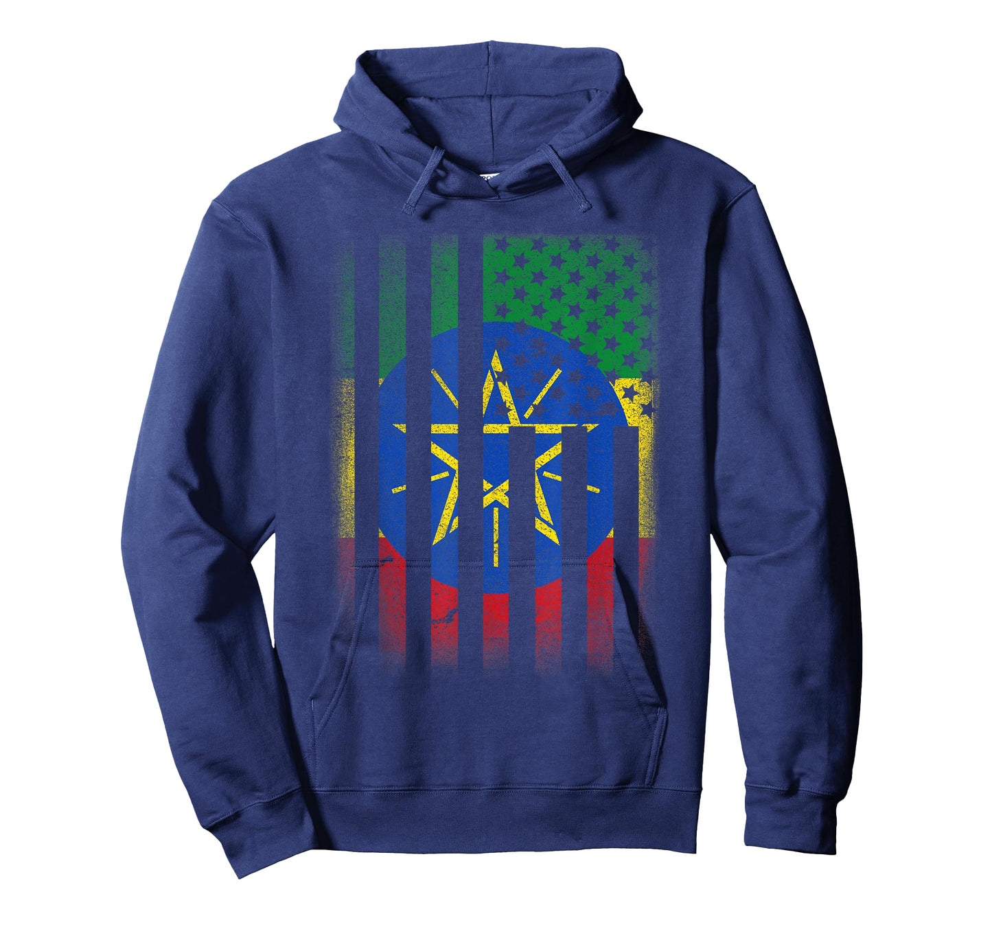 Ethiopian American Flag Ethiopia Usa America Pride Gift T-Shirt