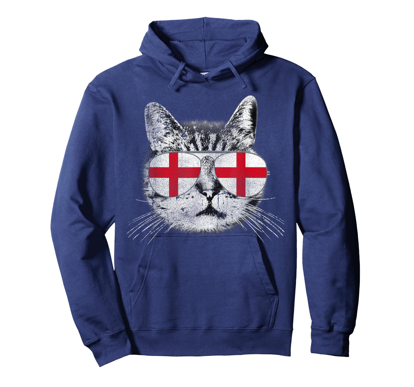 England - Flag Cat Vintage Men Women Graphic Cool T-Shirt
