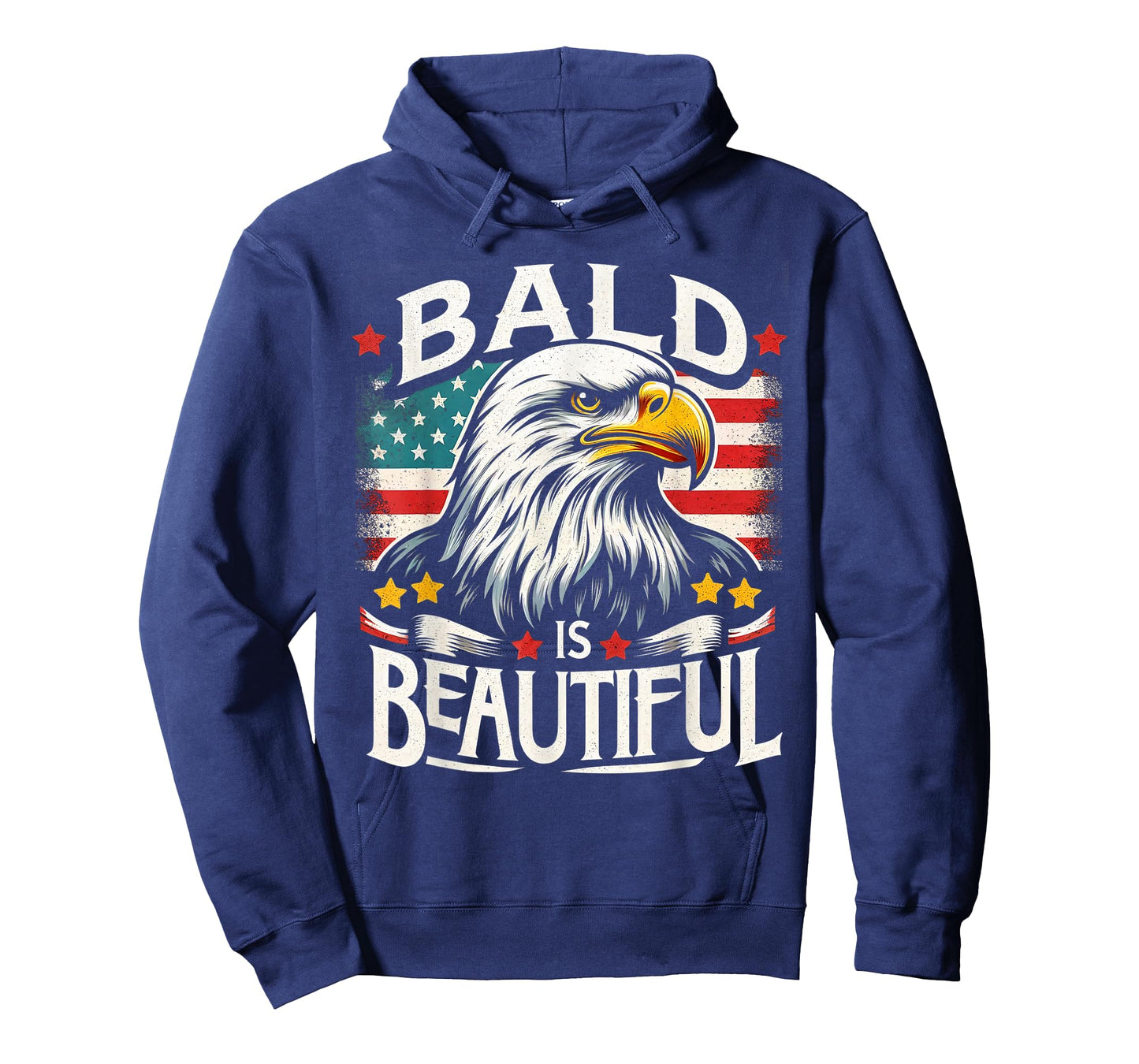 Bald Is Beautiful 4th of July Bald Eagle Independence Day T-Shirt