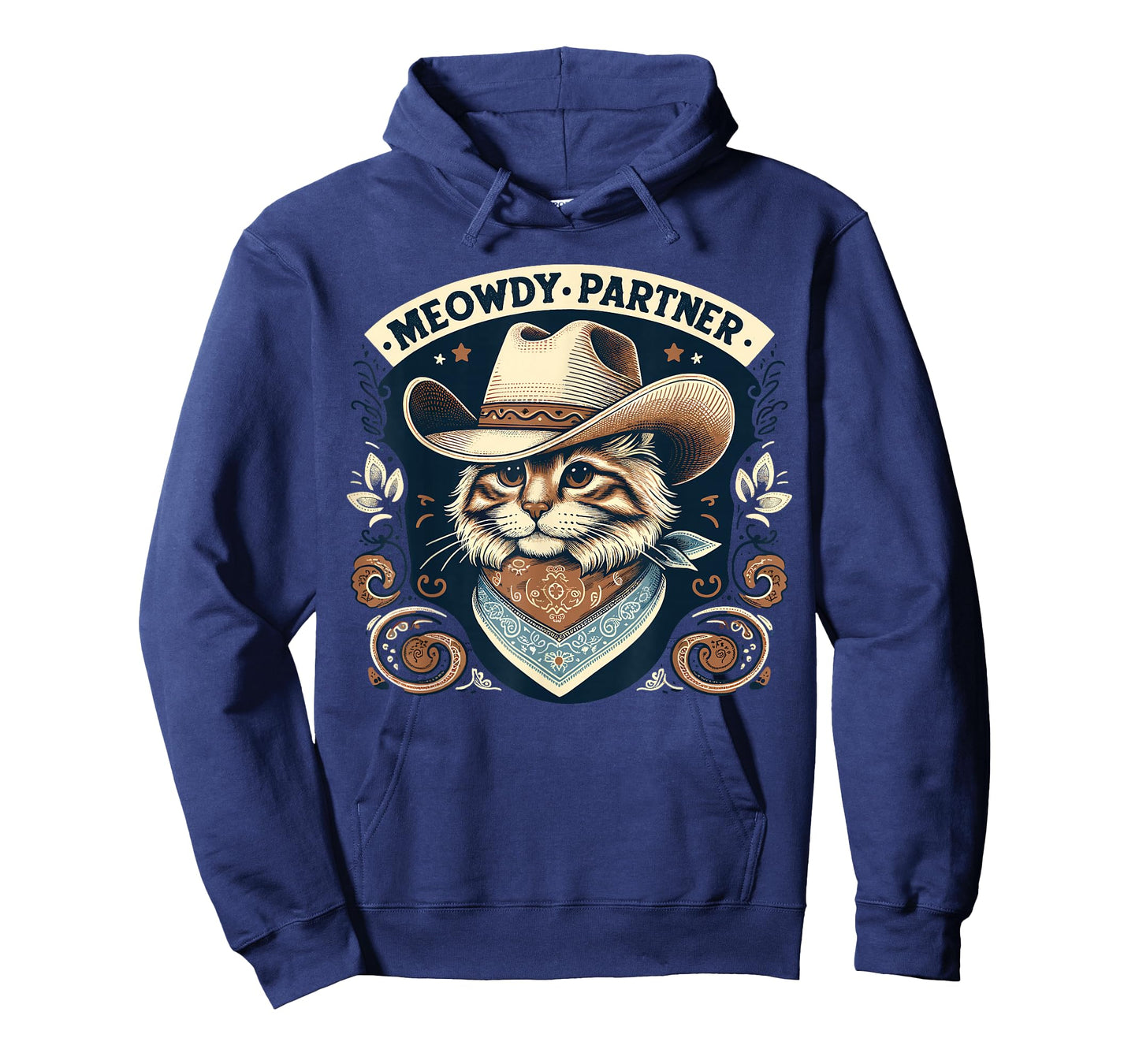 Meowdy Partner Cat Cowboy Hat Howdy Funny Country Western T-Shirt