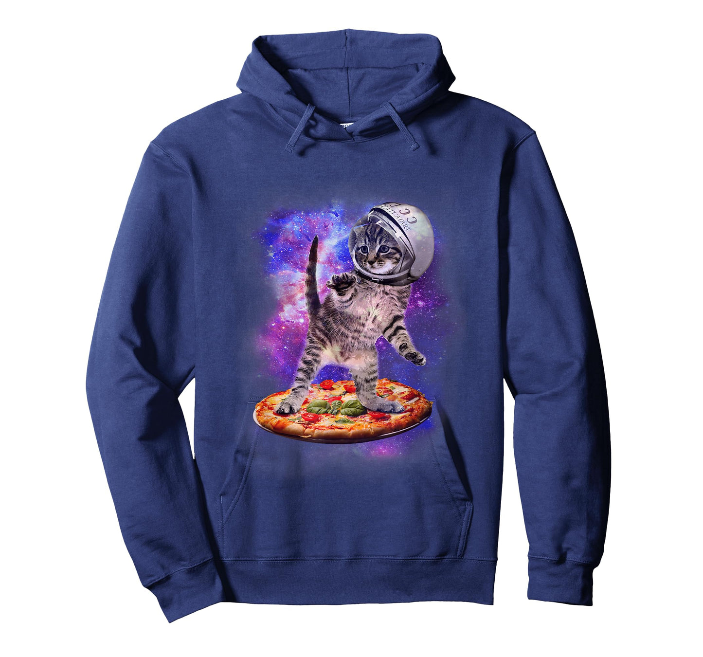 Funny Cat Flying A Pizza Astronaut Kitten Space T-Shirt