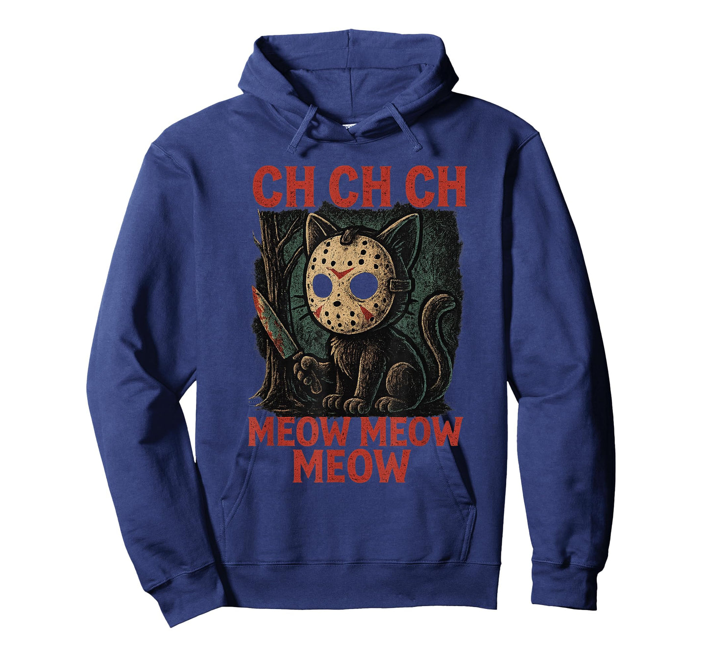 Ch Ch Ch Meow Meow Meow – Funny Cat Horror Halloween Grunge T-Shirt