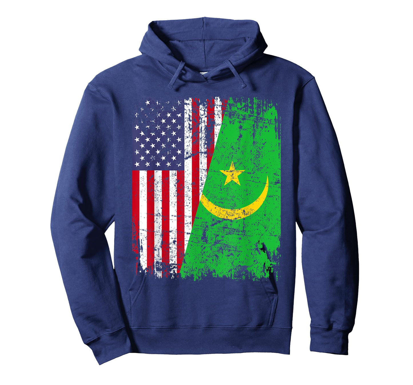 MAURITANIAN ROOTS | Half American Flag | MAURITANIA FLAG T-Shirt for Women Kids Men