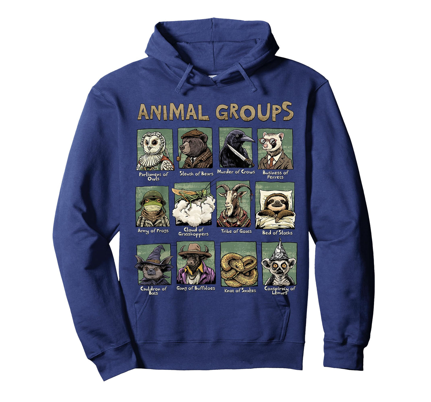 Animal Groups Unveiled - Educational Wildlife Design T-Shirt