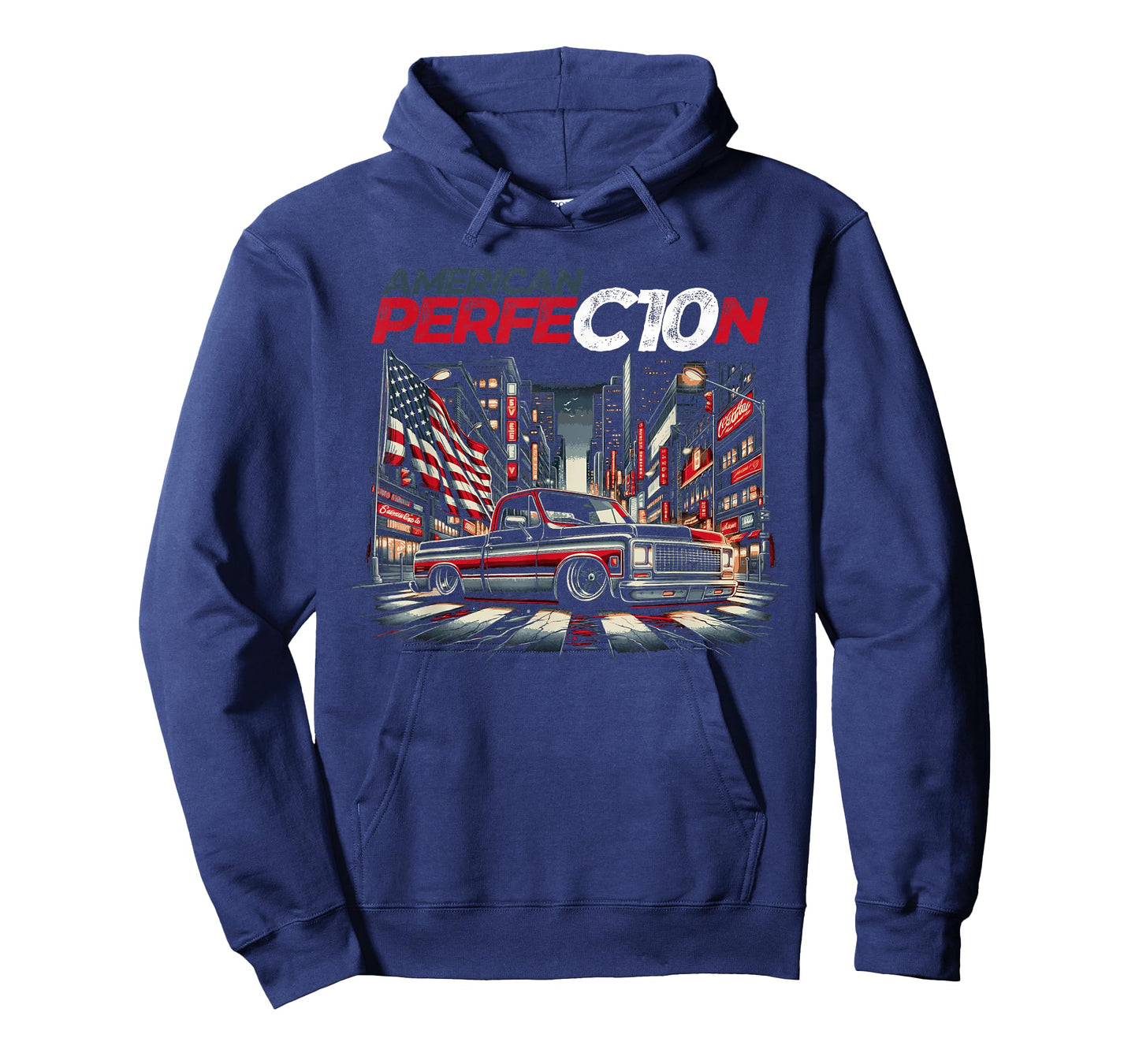 C10 Truck City Scene American Perfection C10 Truck Fleetside T-Shirt