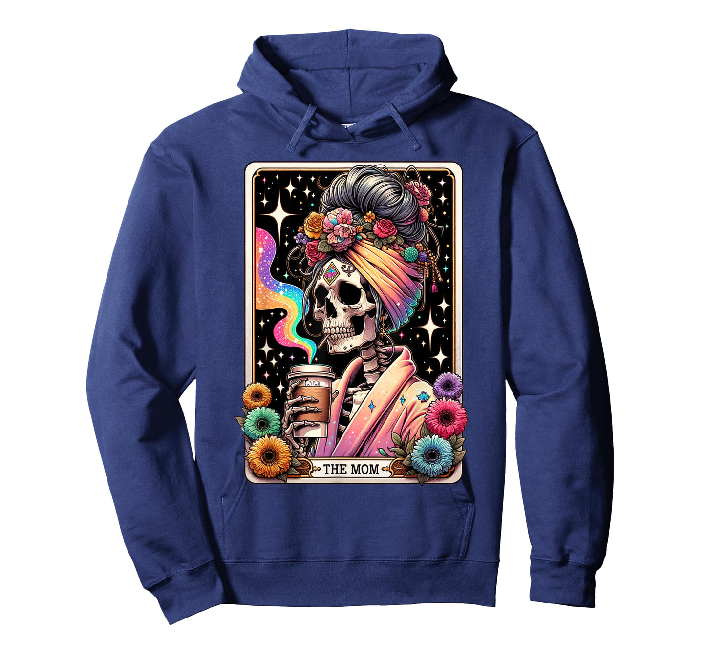 The Mom Funny Tarot Card Women Messy Bun Coffee Mommy Mama T-Shirt