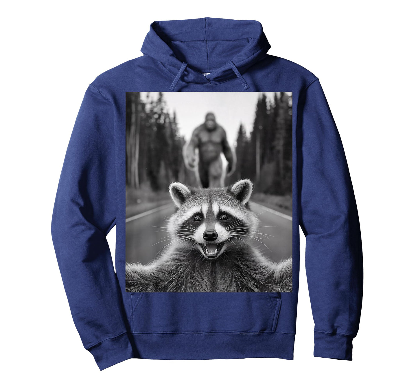 Scared Raccoon Selfie with Sasquatch Bigfoot, Funny Raccoon T-Shirt