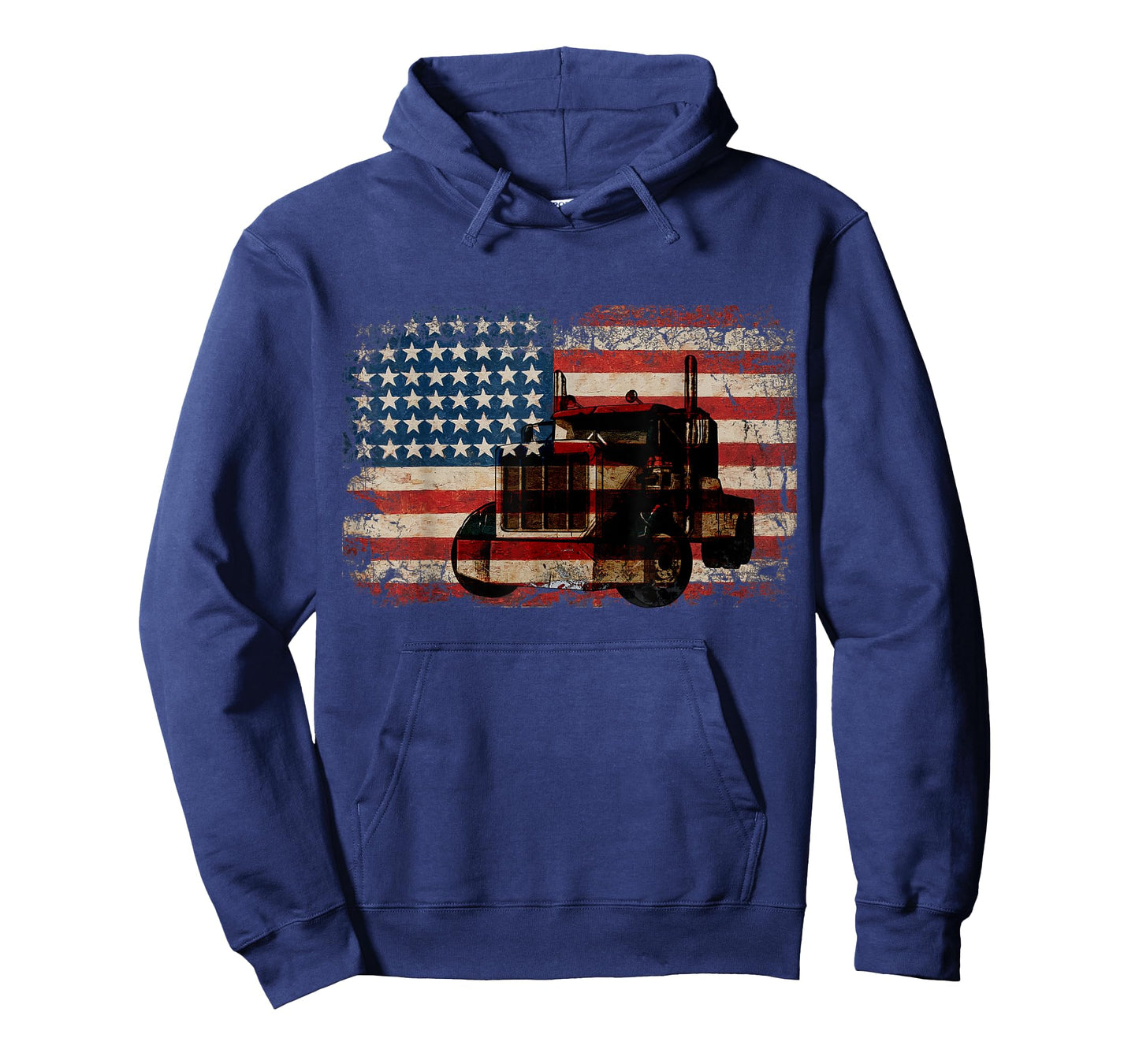 Truck Driver American Flag Trucker Gift Semi Truck T-Shirt