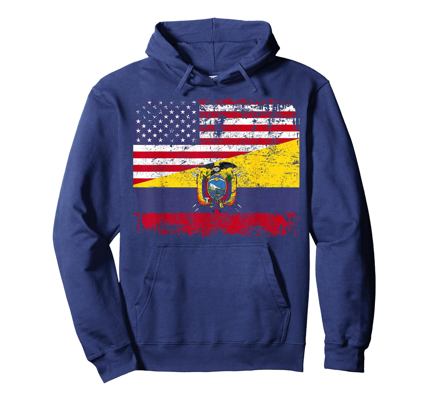 Ecuadorian Roots | Half American Flag | USA Ecuador Flag T-Shirt