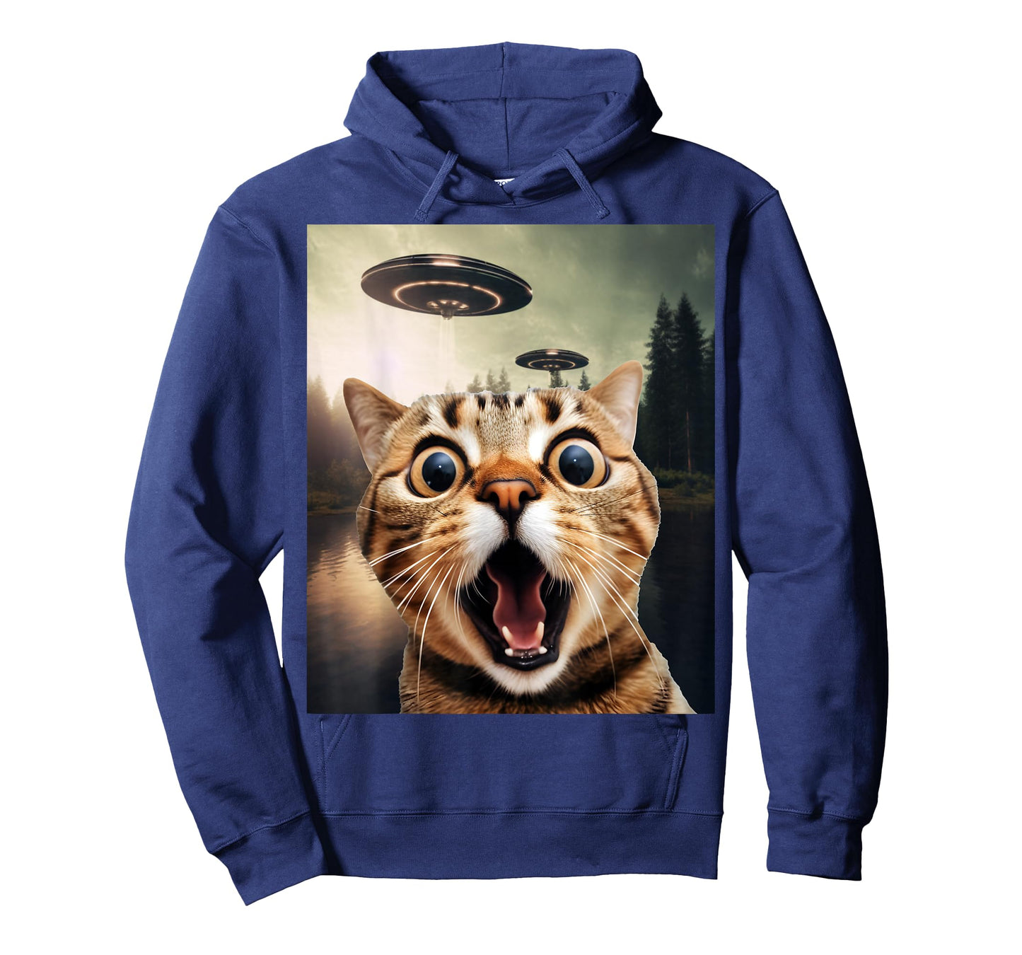 Alien UFO Funny Cat Shirt - Funny Cat Shirts for Cat Dad/Mom T-Shirt