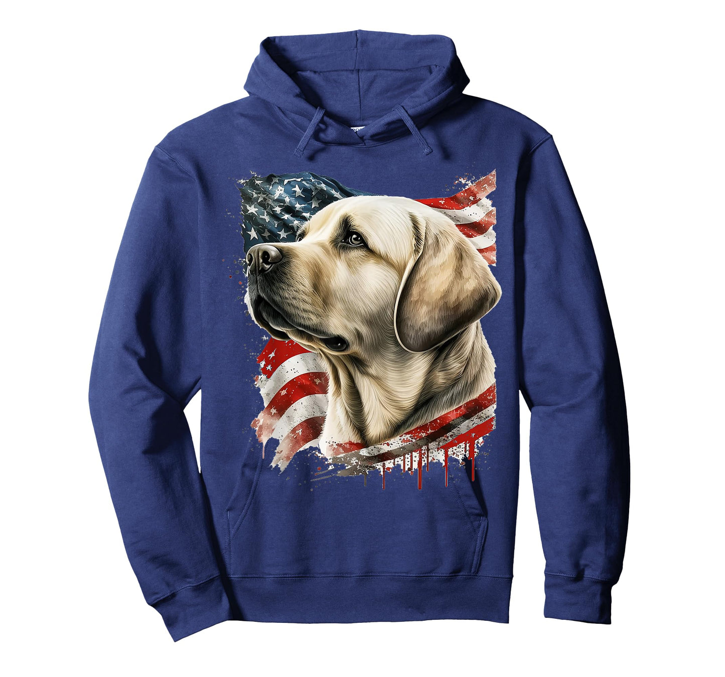 Yellow Lab with The American Flag T-Shirt