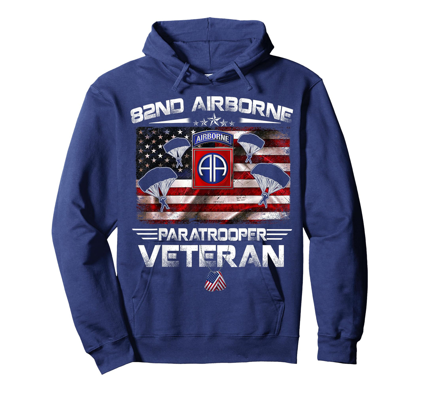 82nd Airborne Paratrooper Veteran Flag T-Shirt, Veterans Day T-Shirt