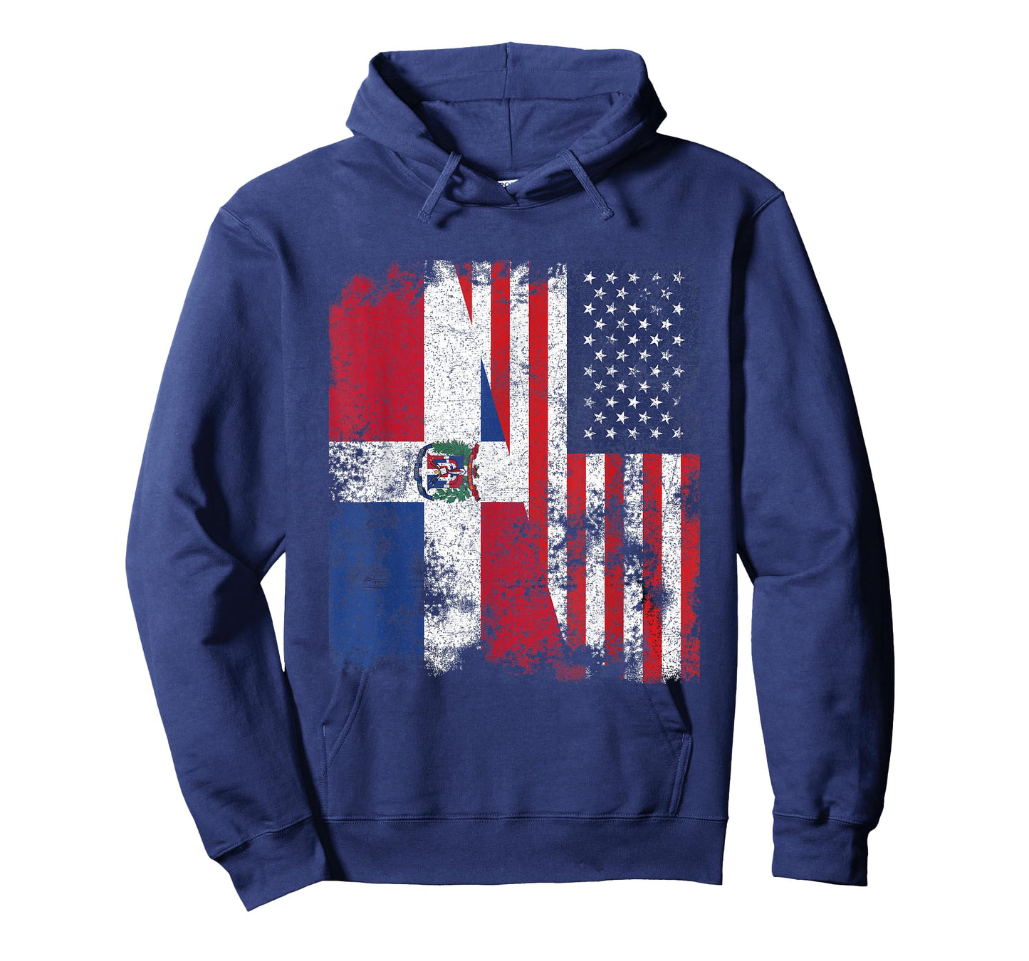 Dominican Republic USA Flag Distressed - Half American T-Shirt