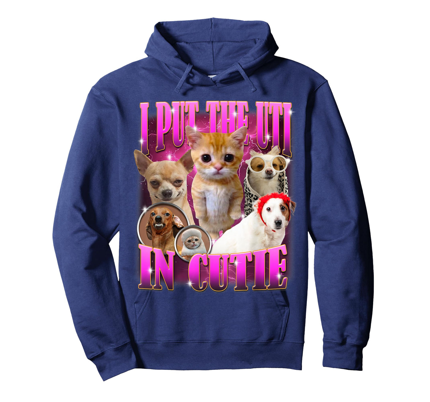 I Put The Uti In Cutie Cat Kitten Dogs Funny Humor Meme T-Shirt