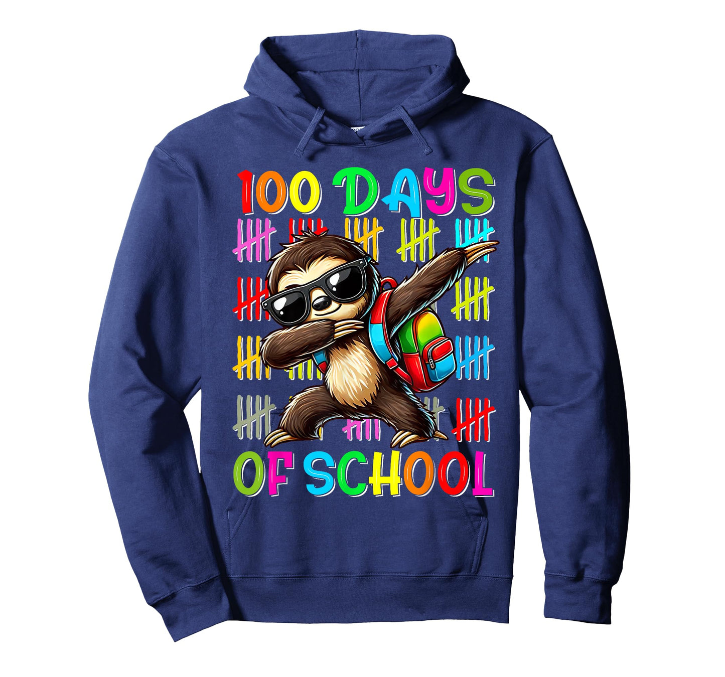 Happy 100th day of school shirt 100 days of school Sloth T-Shirt