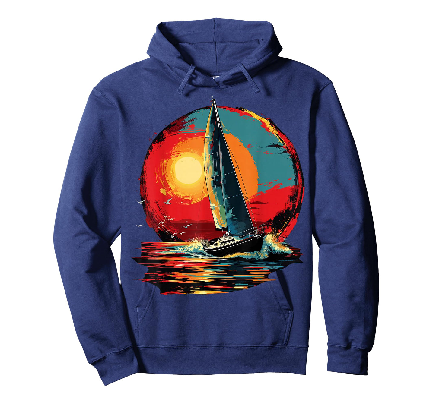 Colorful painted Sailboat on artistic Sailing T-Shirt