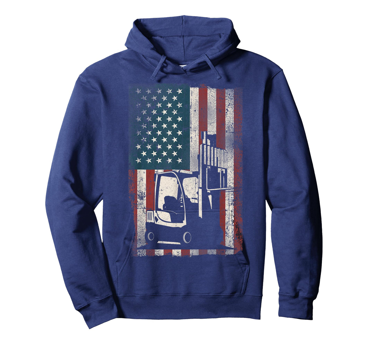 Certified Forklift Truck Operator American Flag Patriotic T-Shirt