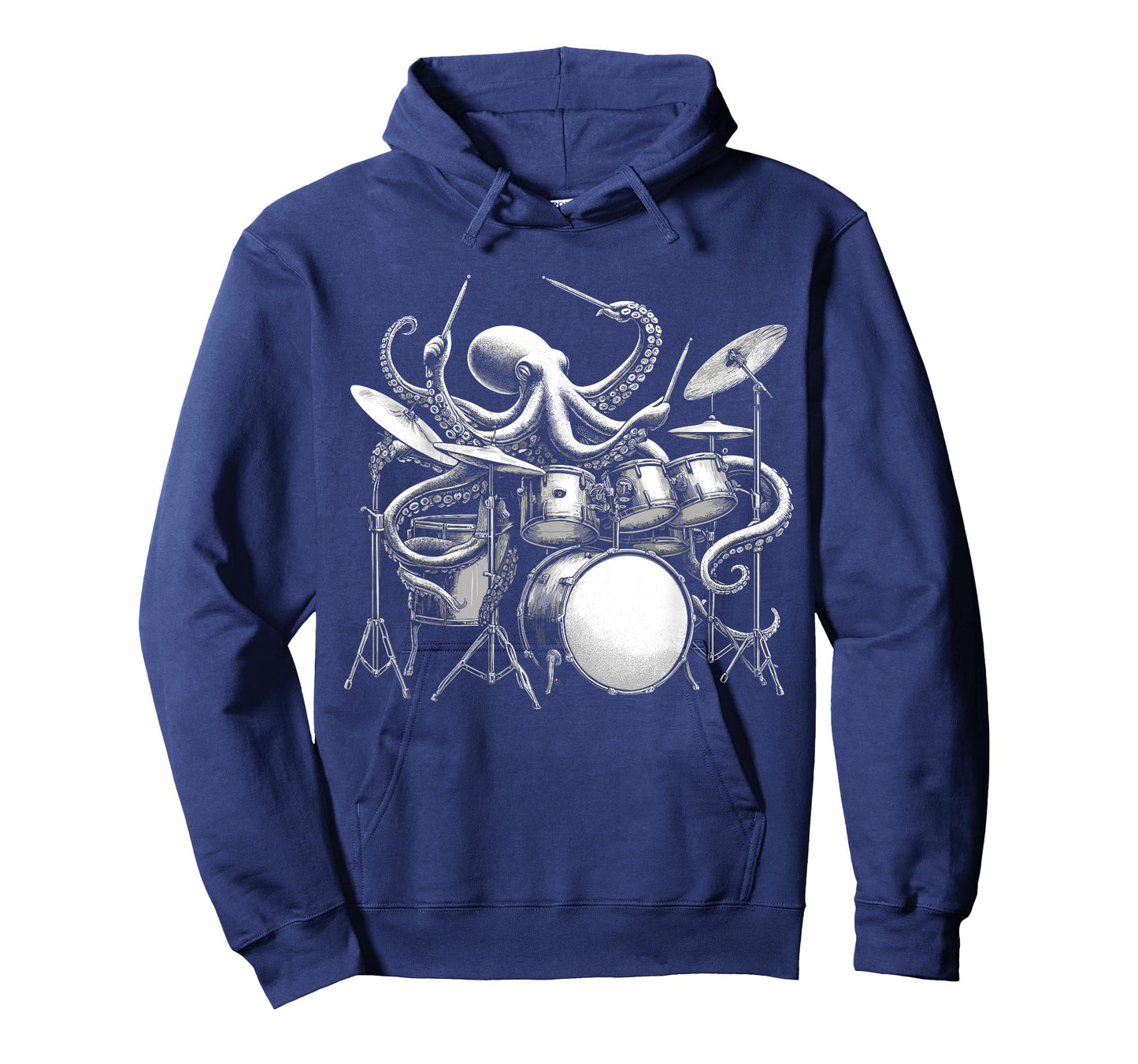 Octopus Playing Drums Retro Drummer T-Shirt