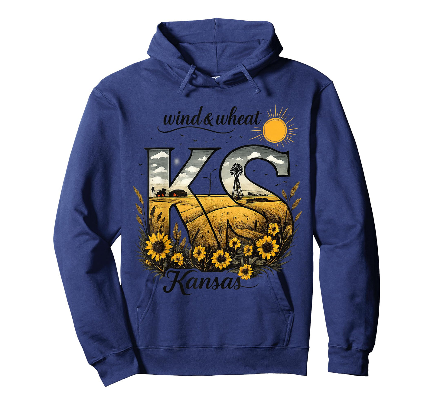 Kansas Sunflower Field Midwest Farm Tshirt T-Shirt