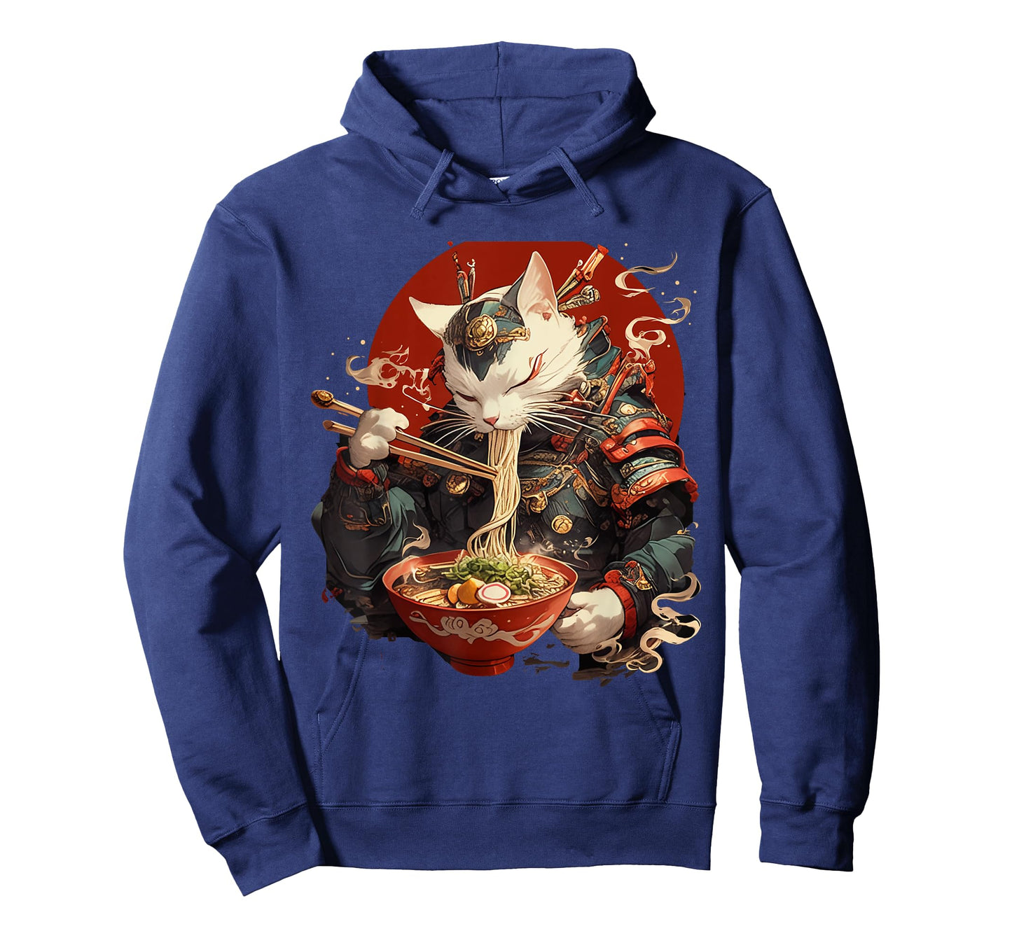 Japanese Art Ramen Cat Ninja Ukiyo-e Anime Style Samurai Cat T-Shirt