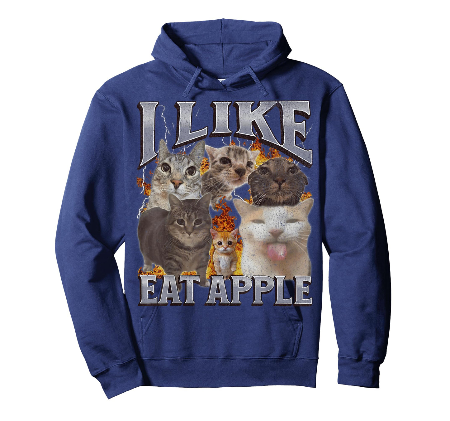 I Like Eat Apple Funny Cat Meme Bootleg Graphic Men Women T-Shirt