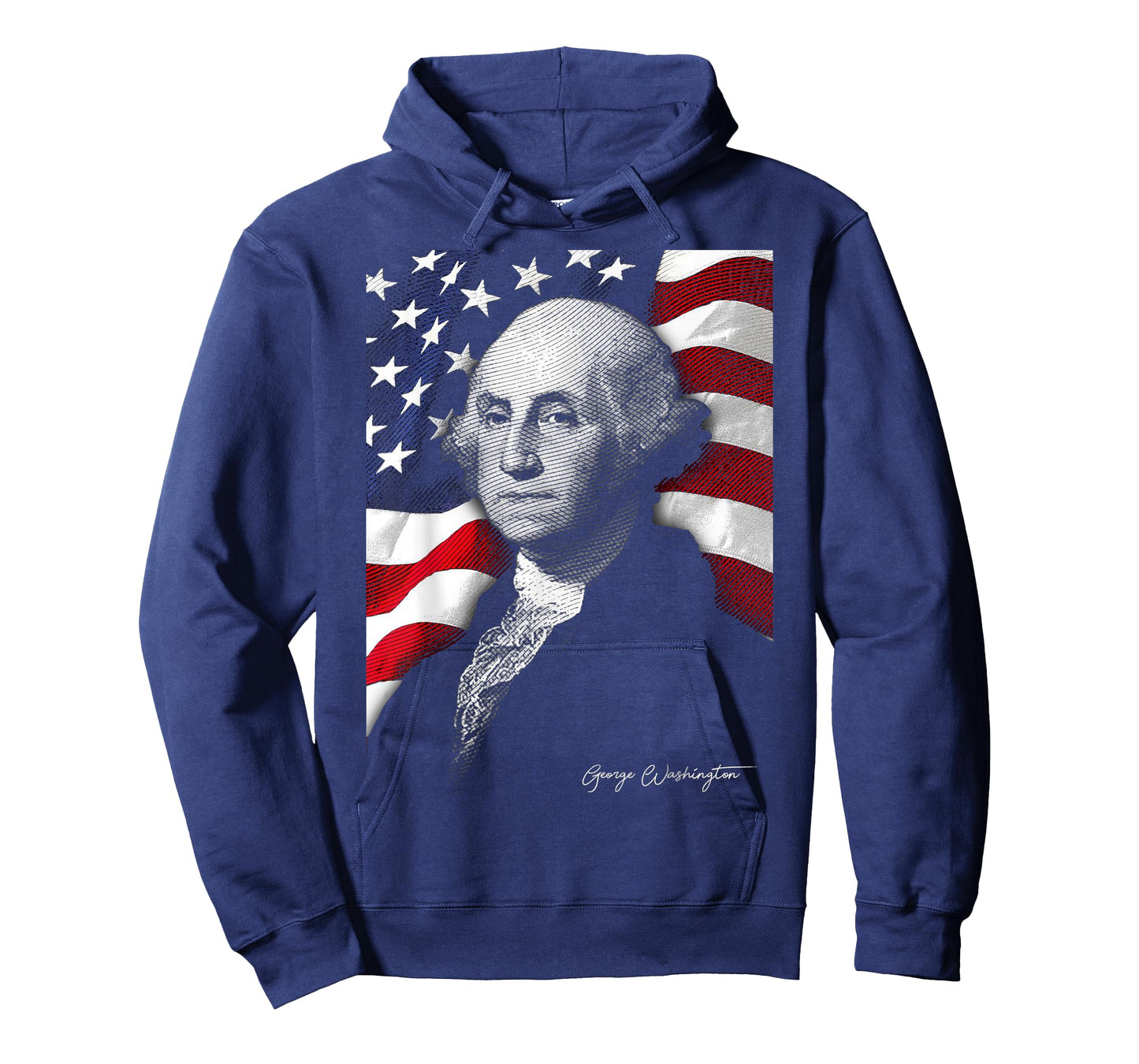 4th of July American Flag George Washington Eyes Flag Country T-Shirt