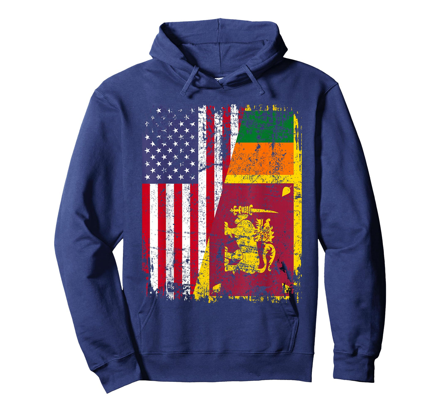 SRI LANKAN ROOTS | Half American Flag | USA SRI LANKA FLAG T-Shirt