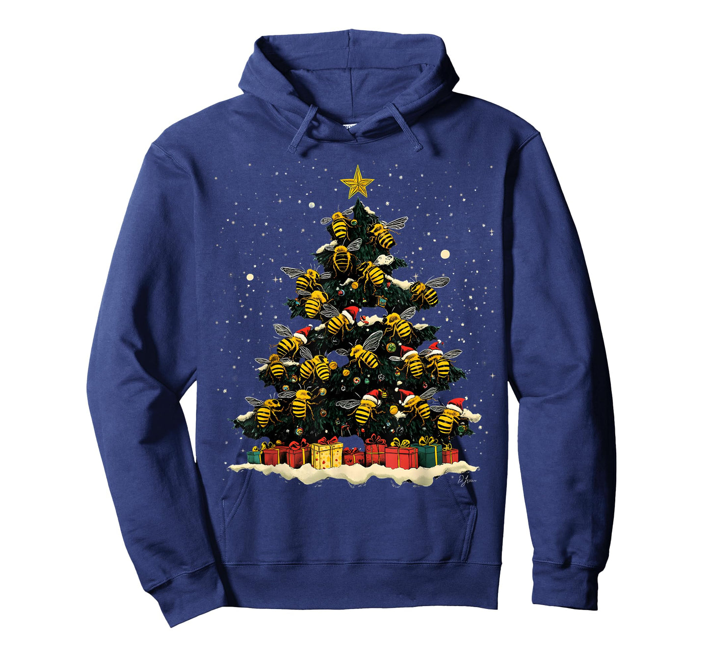 Bee Christmas Tree Ornament Decor Xmas T-Shirt