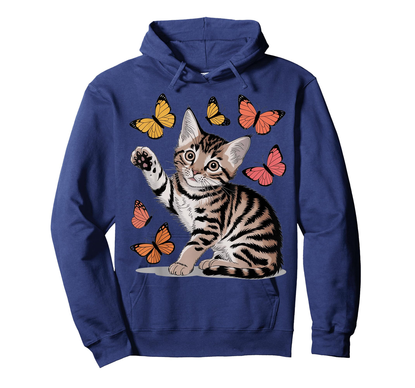 Playful Butterfly Kitten T-Shirt