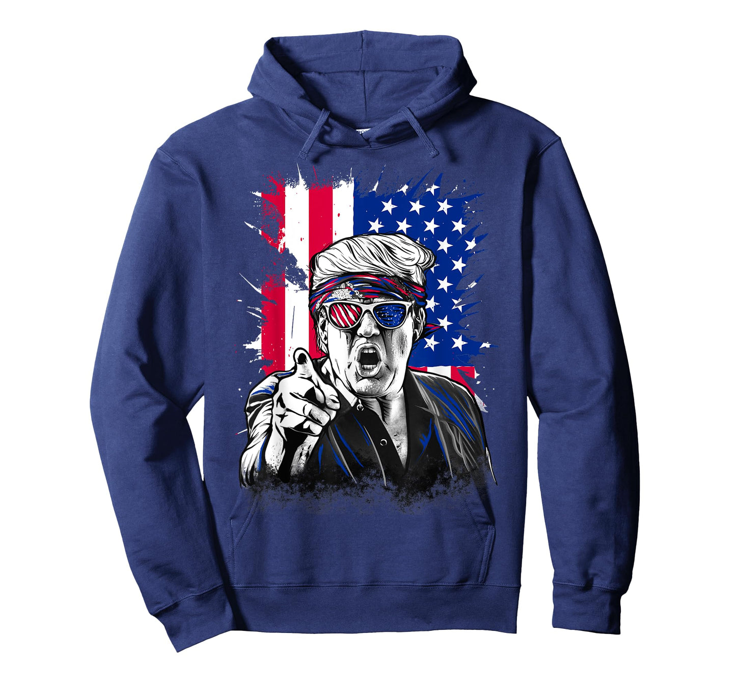 American Flag Intense Face Expression Trump T-Shirt