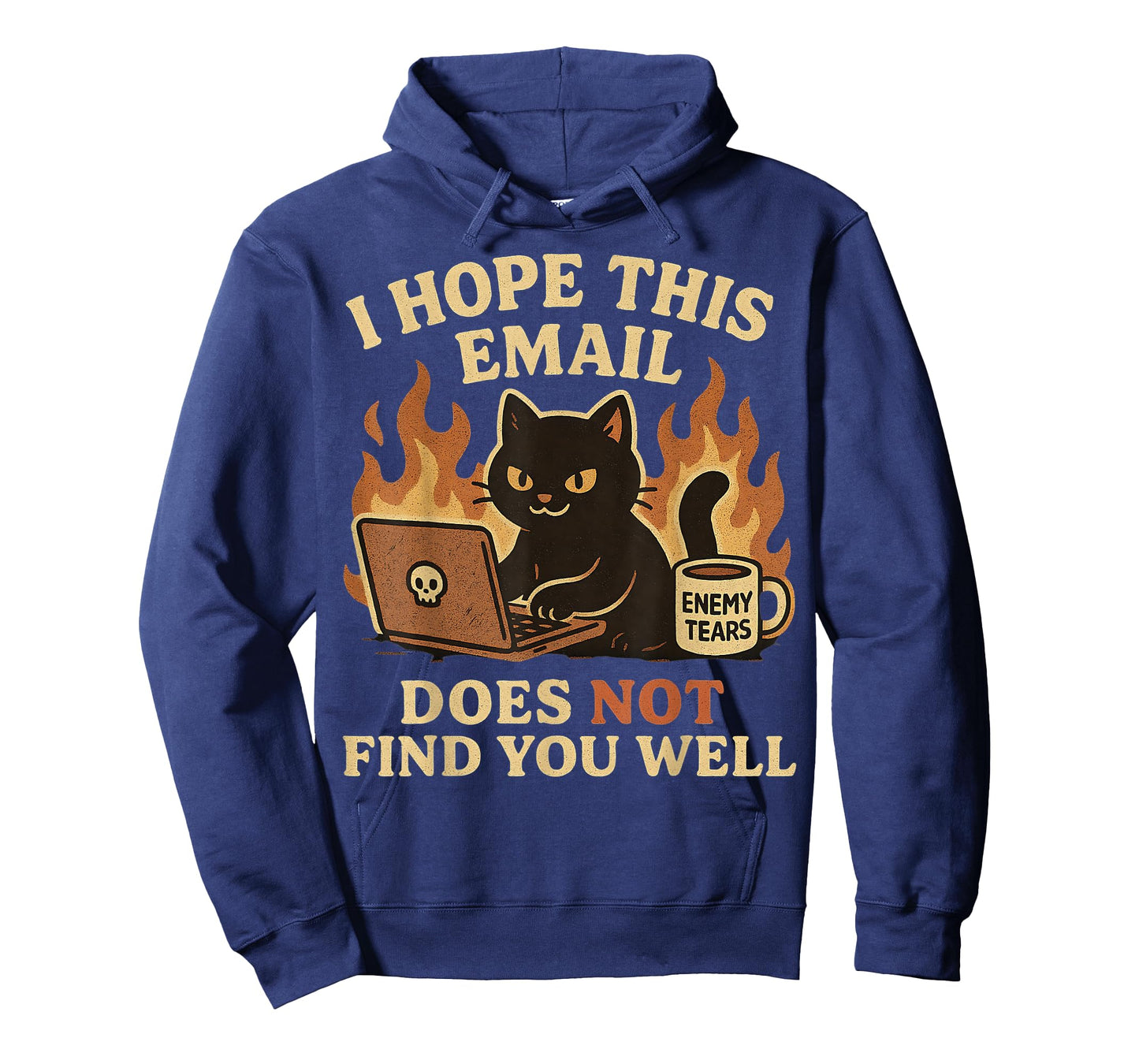 Sarcastic Office Work Email Humor Cat Coffee Funny Graphic T-Shirt