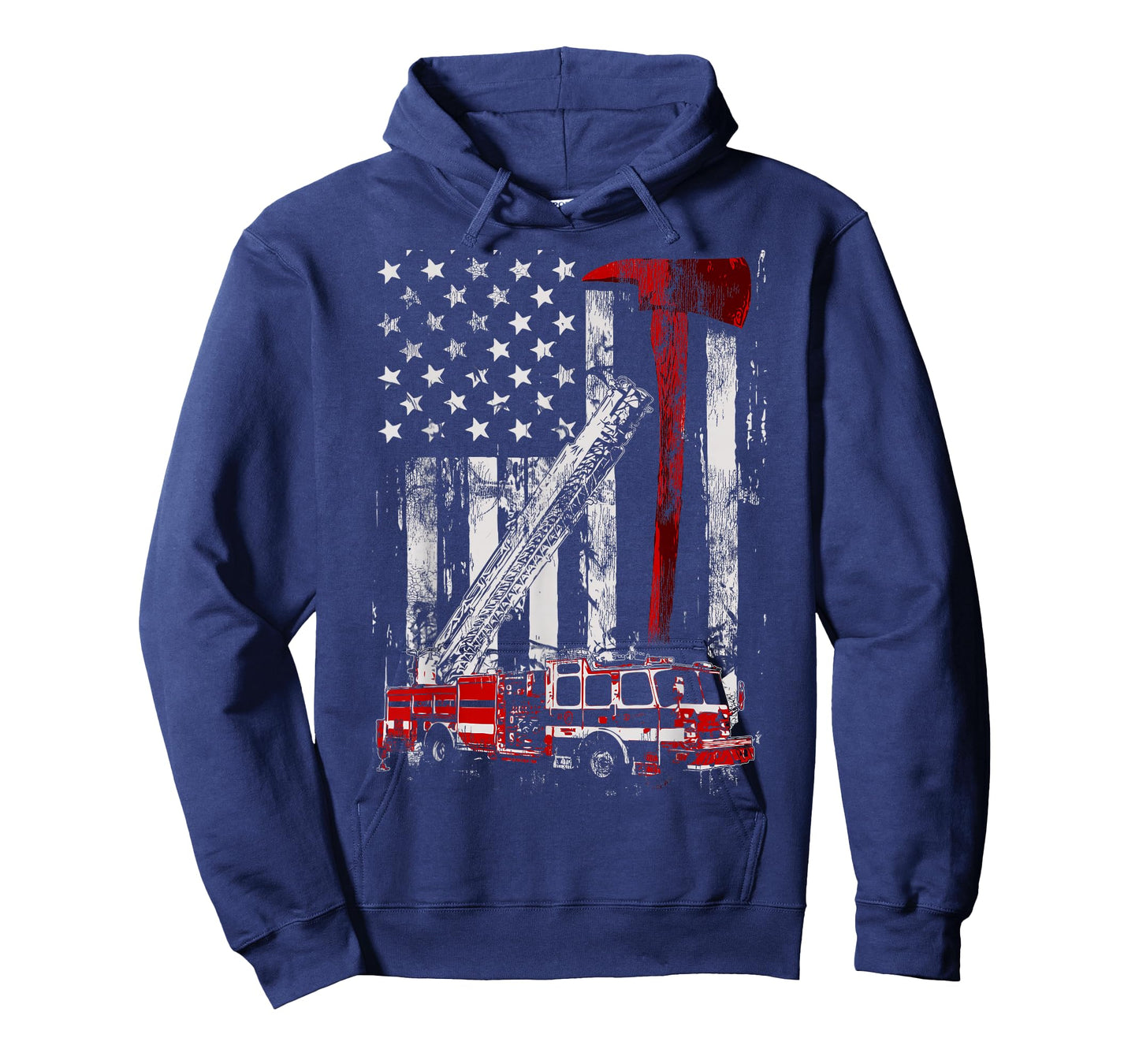 Fire Engine Truck Axe T-Shirt Thin Red Line Firetruck T-Shirt