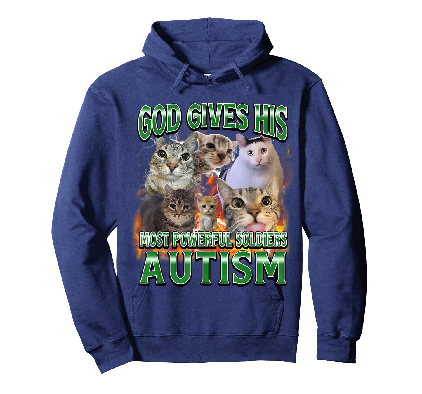 God Gives His Most Powerful Autism Funny Cat Meme Bootleg T-Shirt