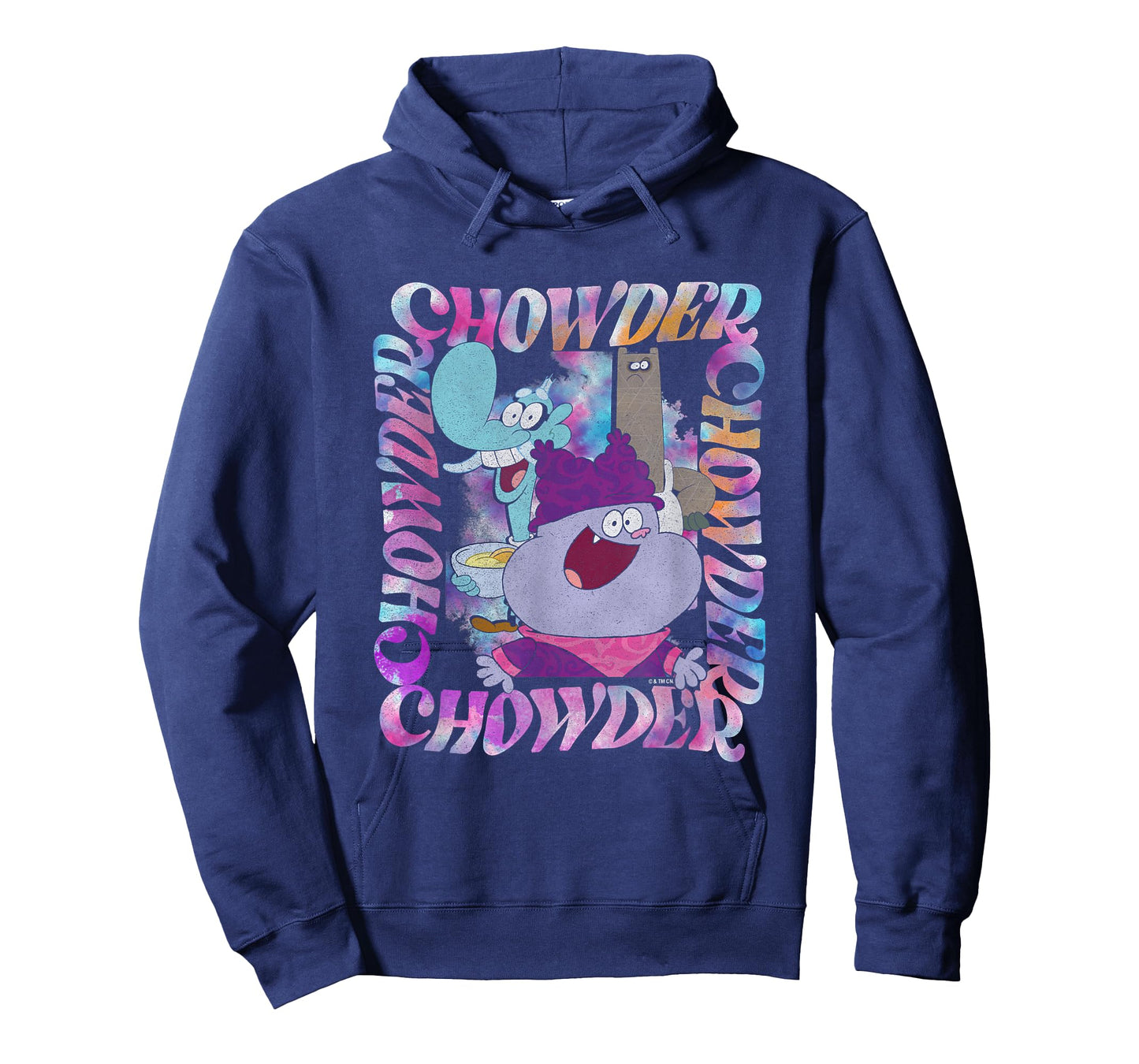 Chowder Mung & Shnitzel Vintage Wavy Text Portrait T-Shirt