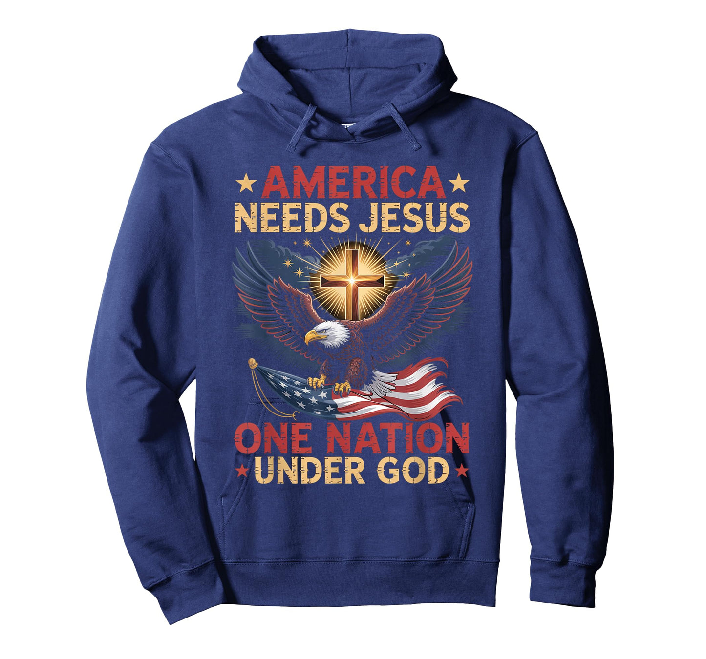 America Needs Jesus One Nation Under God Eagle Christian T-Shirt