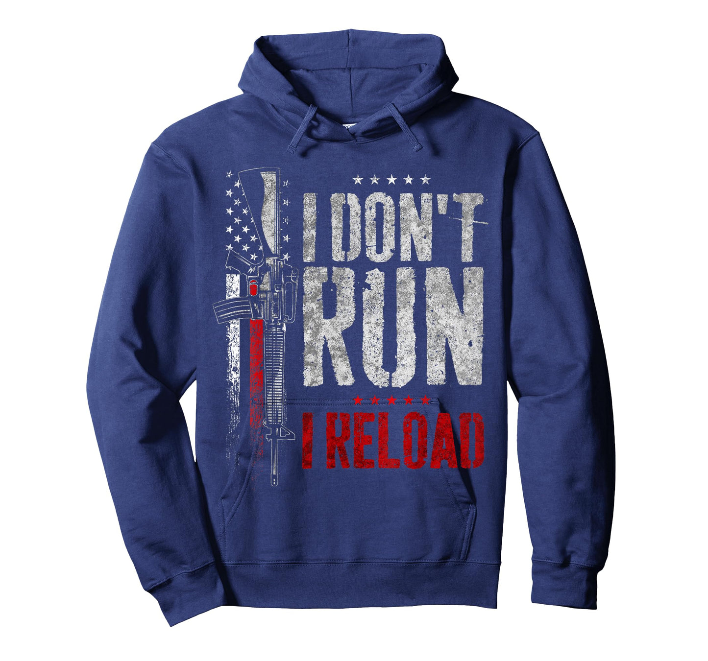 I Don't Run I Reload Vintage US Flag T-Shirt