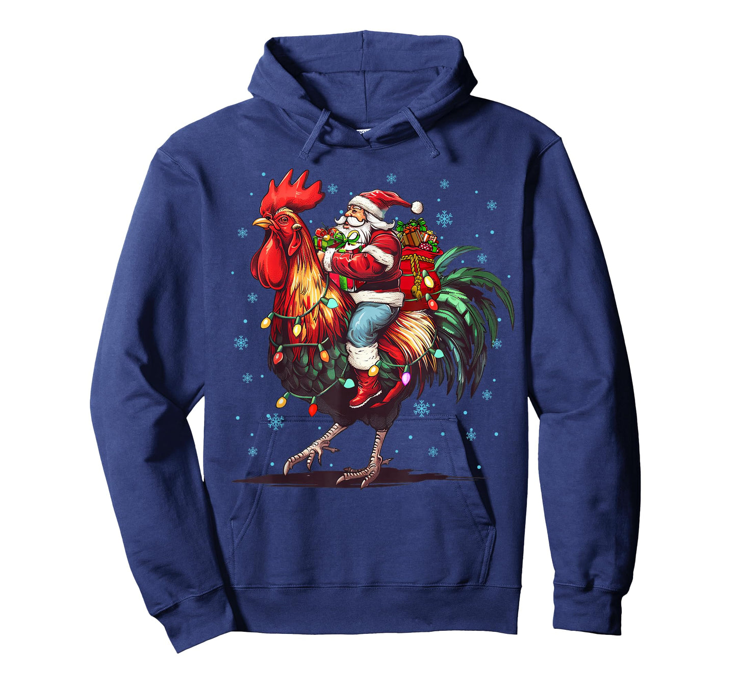 Chicken Lover Xmas Funny Santa Riding Chicken Christmas 2025 T-Shirt