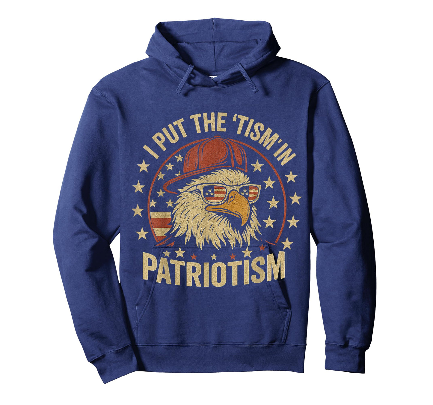 I Put The Tism in Patriotism Athletic American Bald Eagle T-Shirt