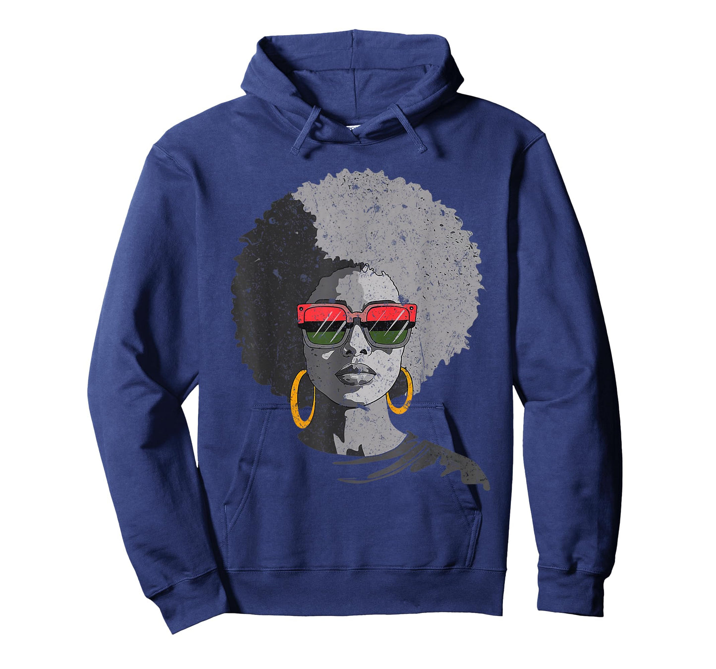 Women Black Queen Afro Melanin Face Dripping Juneteenth T-Shirt