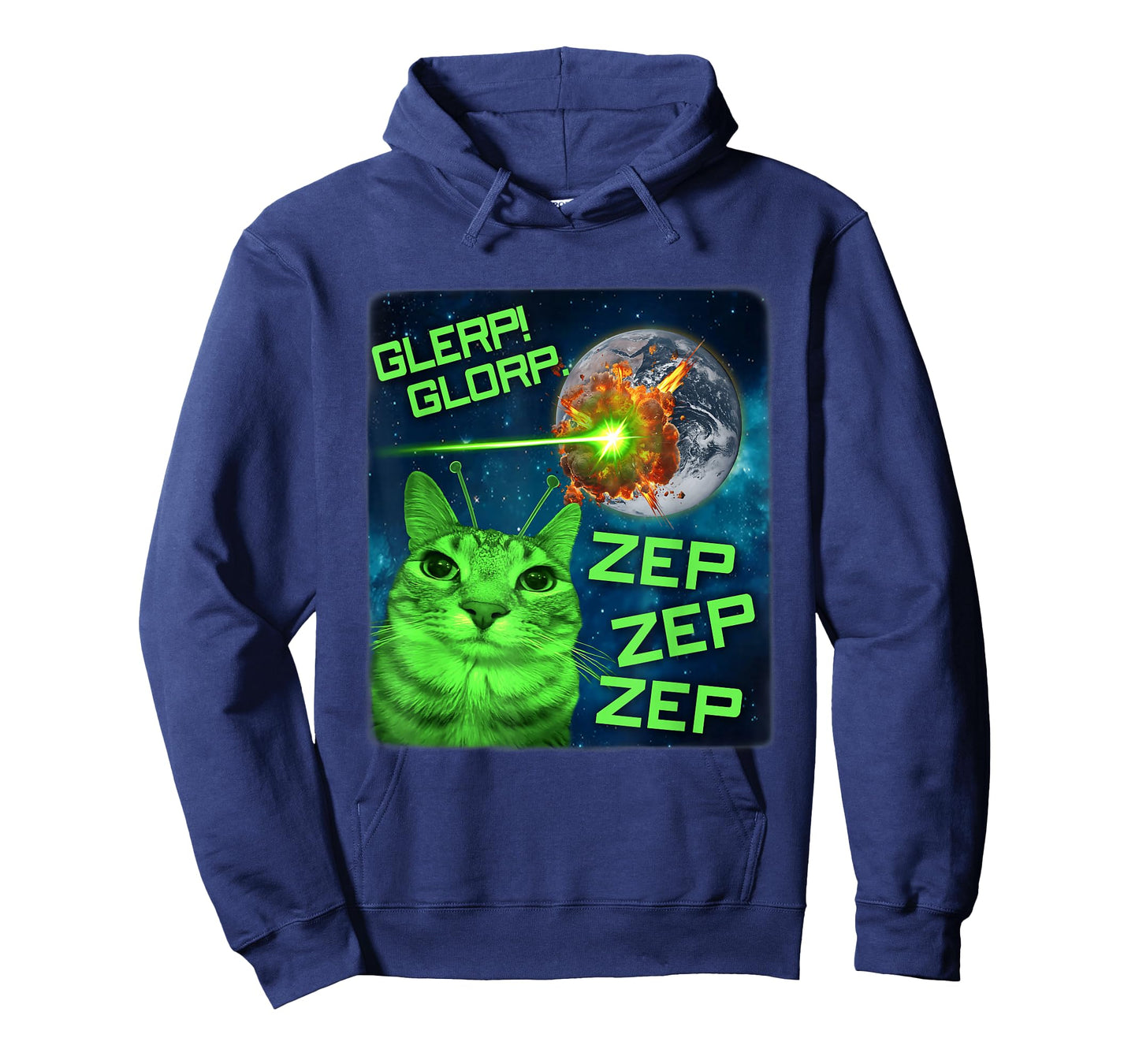 Glerp Glorp Alien Cat Meme Hilarious Stupid Brainrot Genz T-Shirt