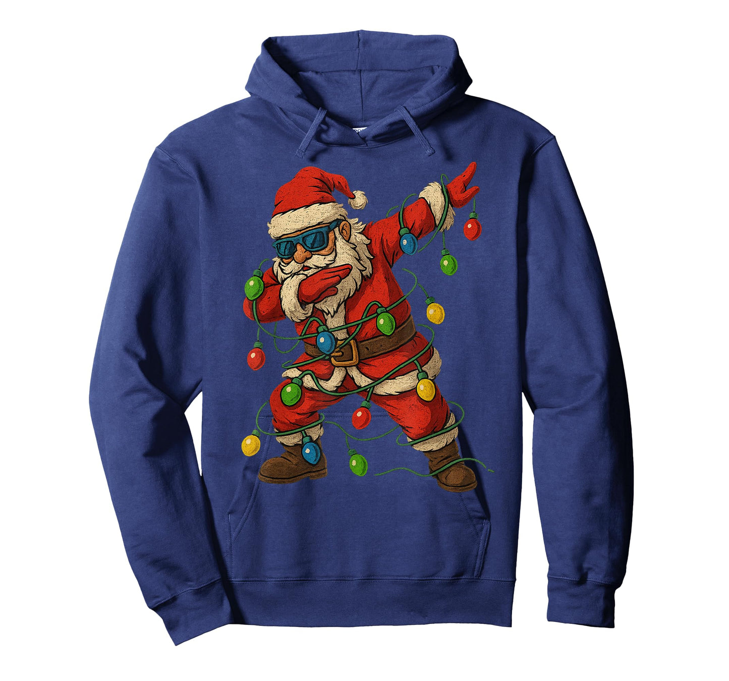 Christmas Dabbing Santa Boys Xmas Tree Lights T-Shirt