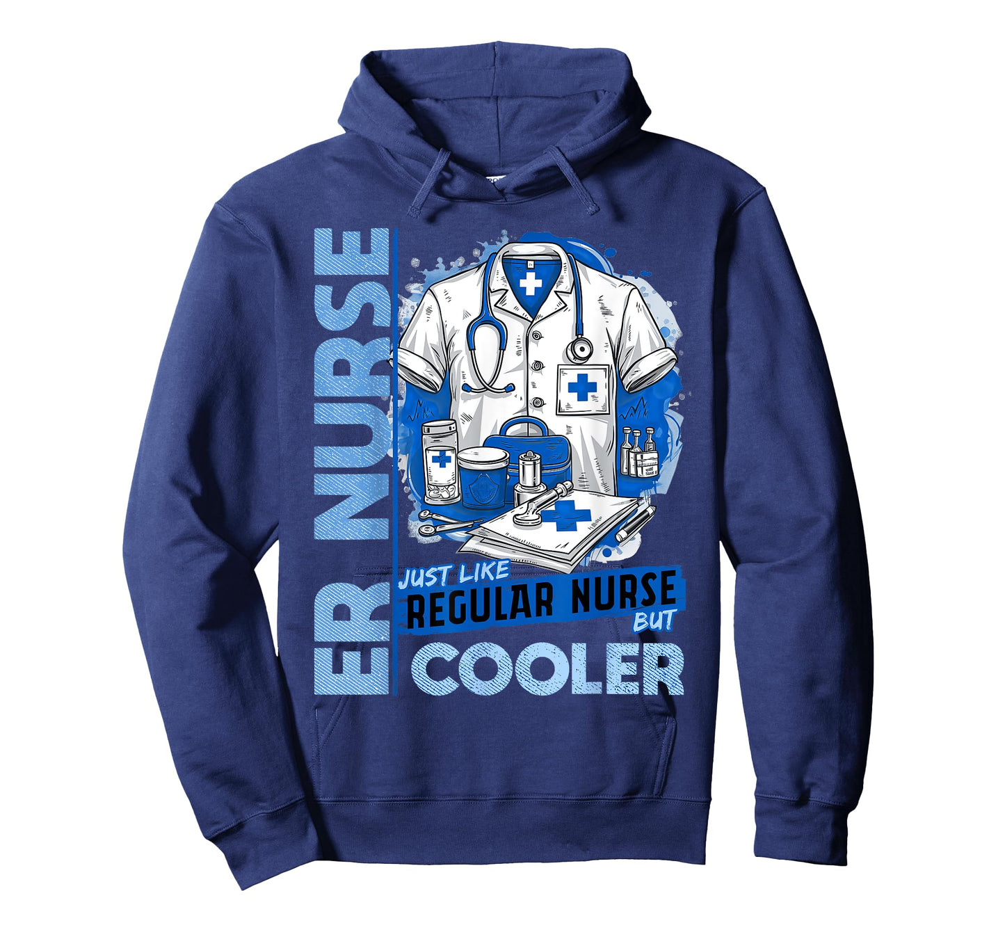 Cool ER Nurse Apparel Unisex Healthcare Professionals ER Nurse T-Shirt Black Small Modern Classic U-Neck Short Sleeve Humorous ER Nurse Design