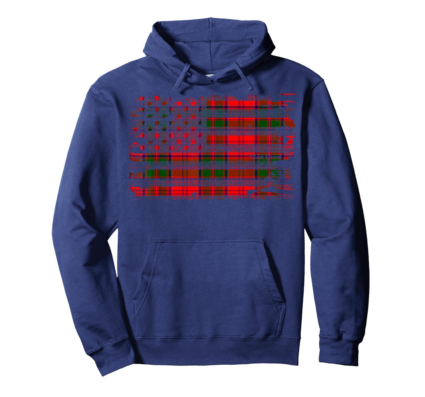 Clan Grant American Flag Scottish Tartan Shirt T-Shirt