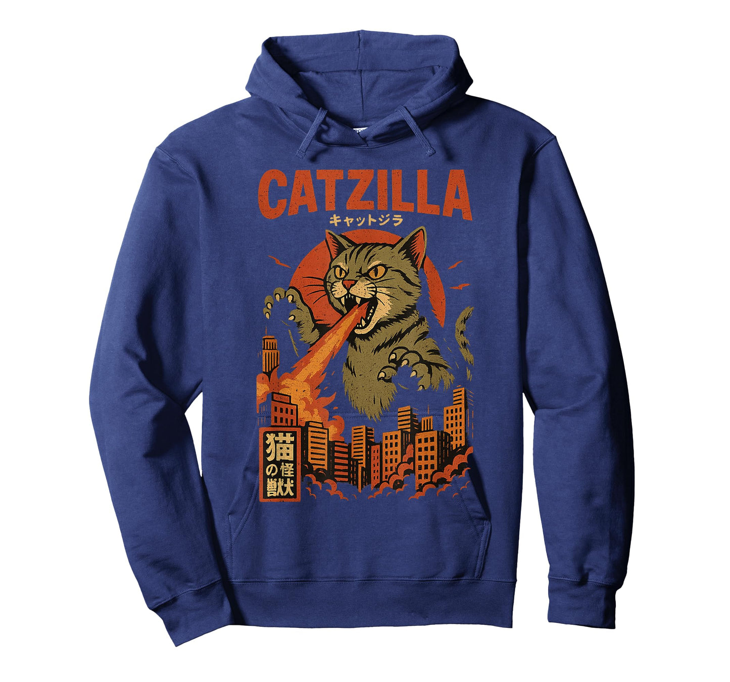 Catzilla Tshirt Japanese Cat Shirt Men Women Cat Graphic T-Shirt