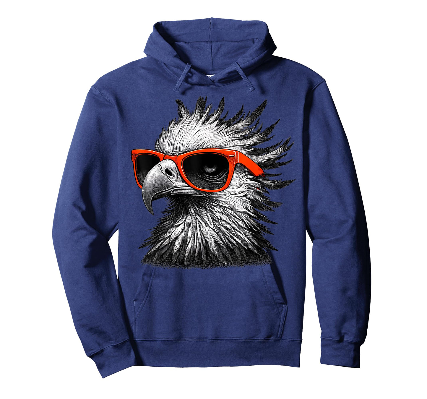 Cool Secretary Bird Wearing Sunglasses Graphic Art T-Shirt