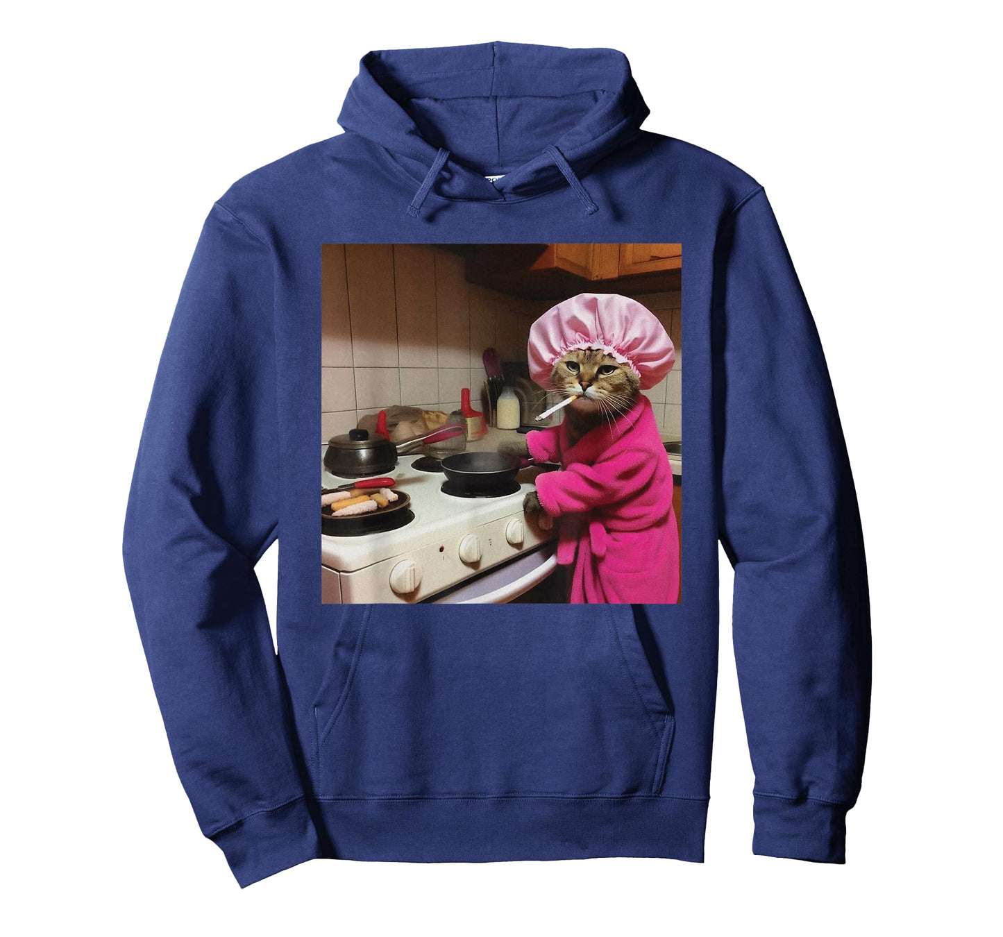 Housewife Cat Funny Ironic Cat Meme Y2K Brain Rot T-Shirt
