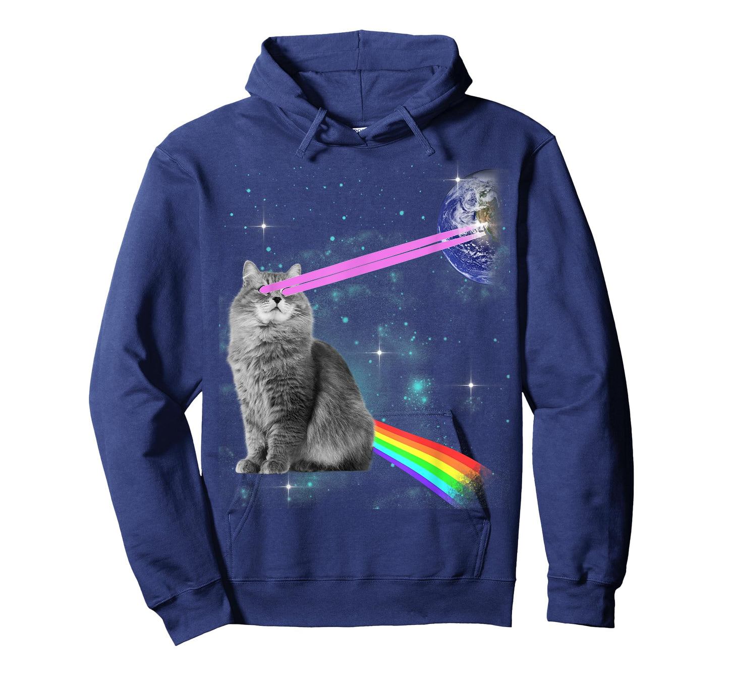 Laser Eyes Space Cat T-Shirt T-Shirt for Men Women Kids