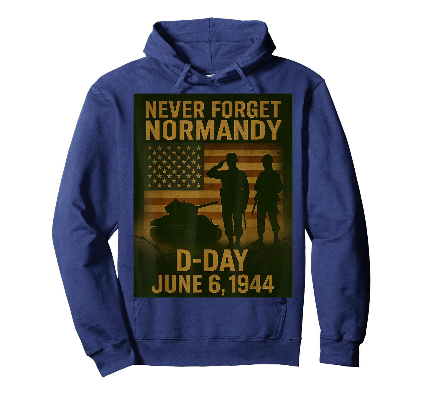 D-Day 81st Anniversary Normandy 1944 Military Tribute Men T-Shirt