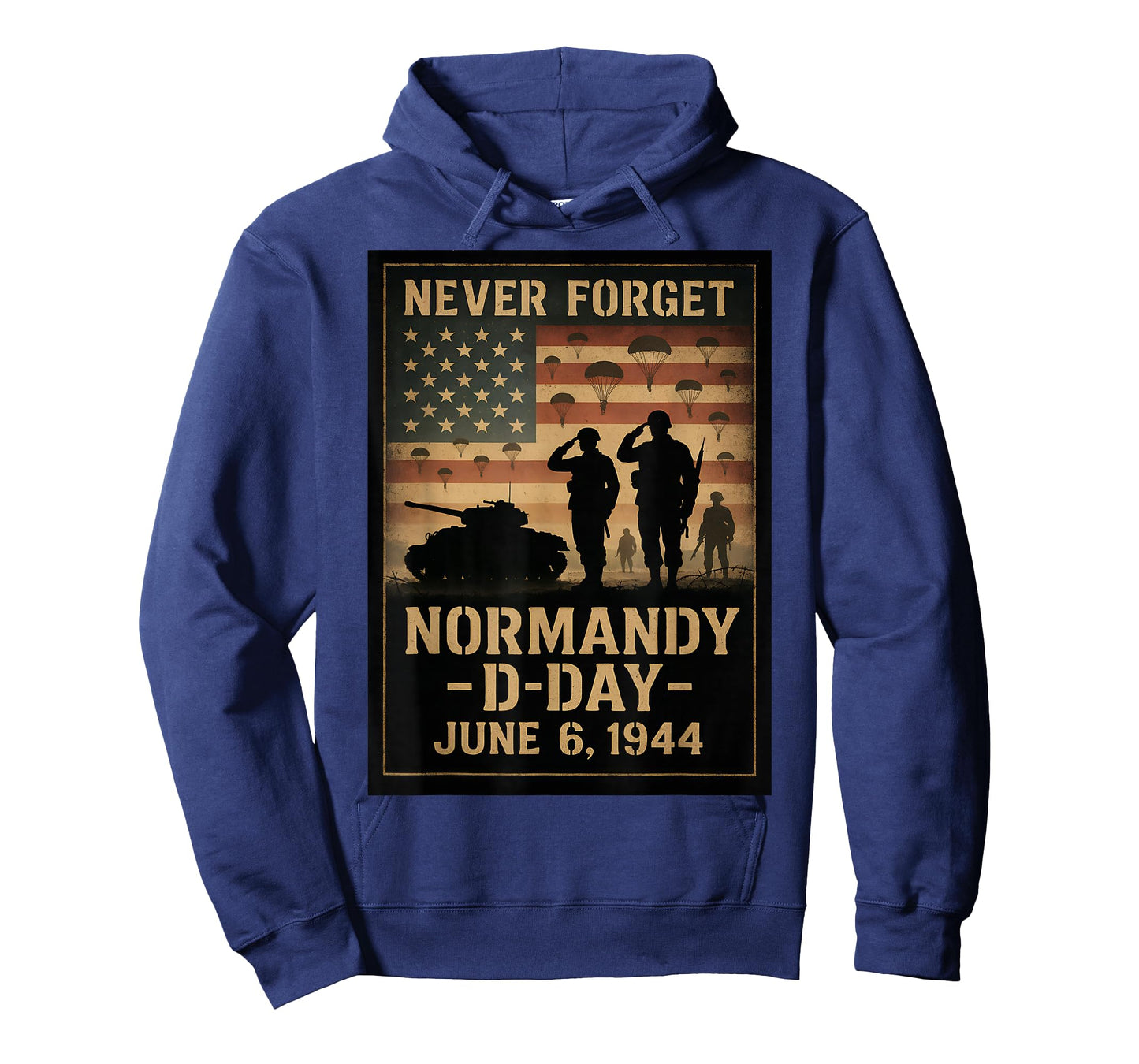 D-Day 81st Anniversary Normandy 1944 Military Tribute Men T-Shirt